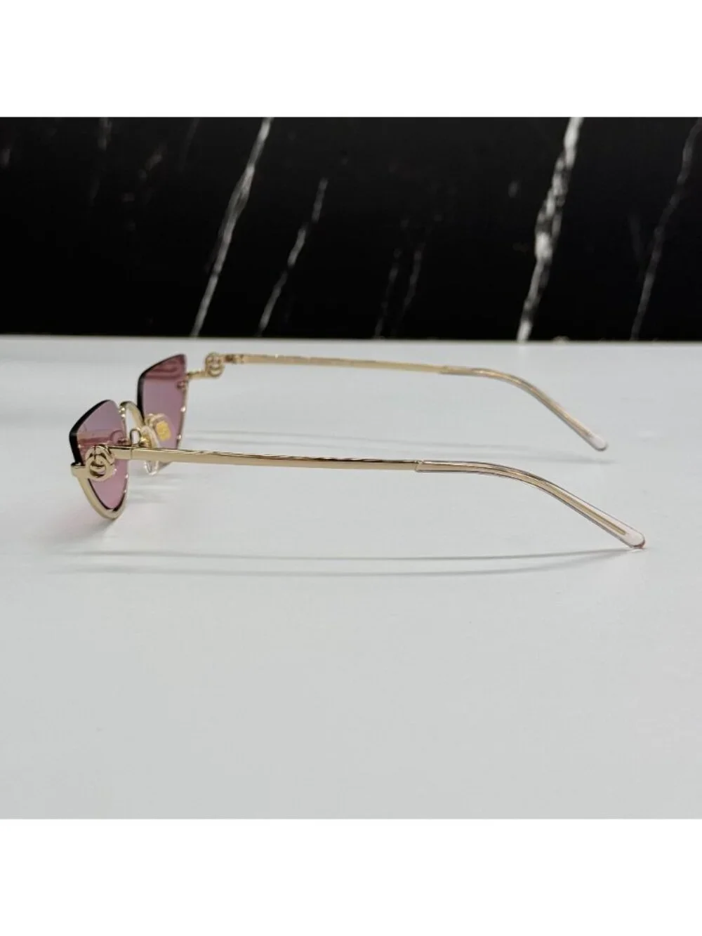 New Gucci GG1603S 003 Cat Eye Pink Gold Women Sunglasses